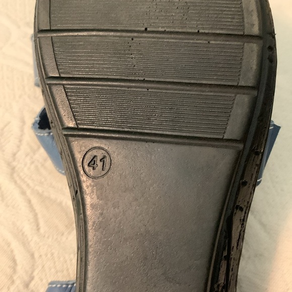 Blue Leather Sandals 41/10 - Picture 8 of 9